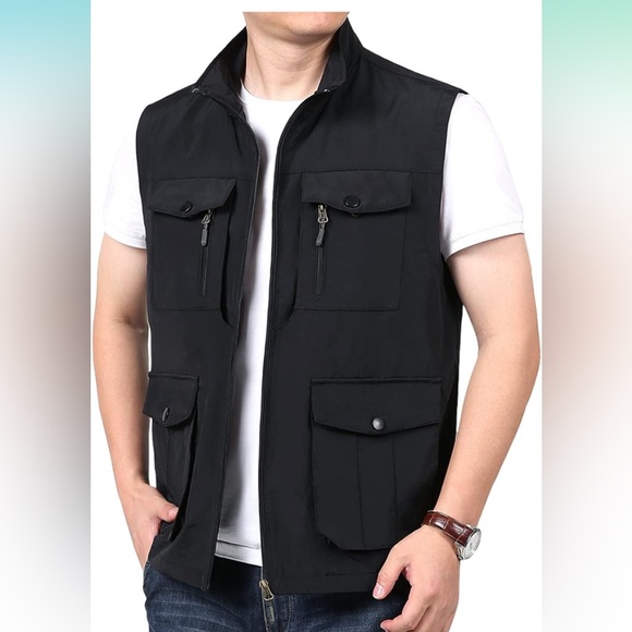 Louechy Other - Louechy Travel Vest Multi Pockets Utility Vest Lightweight Sleeveless Jacket